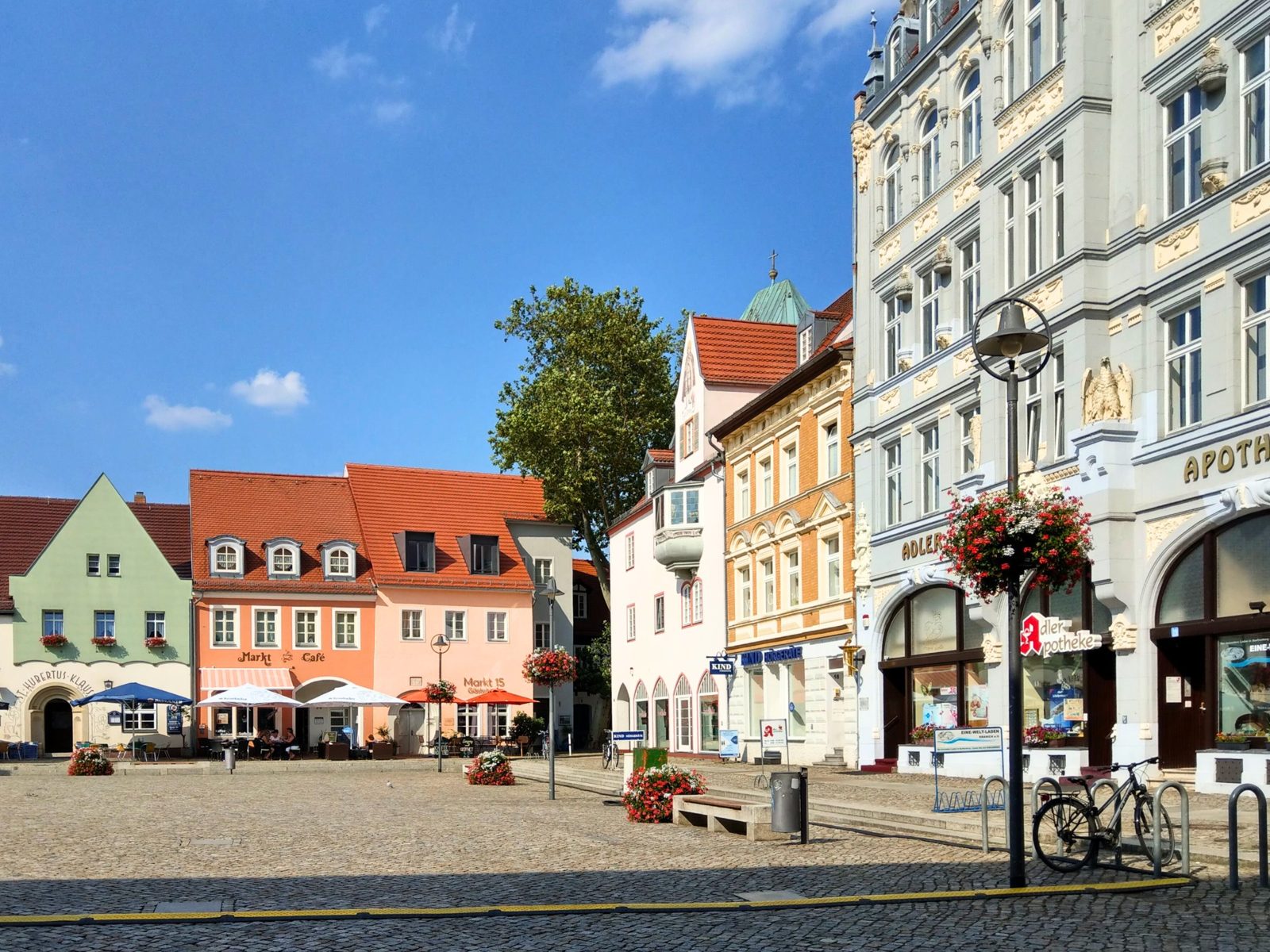 Marktplatz im Zentrum von Senftenberg